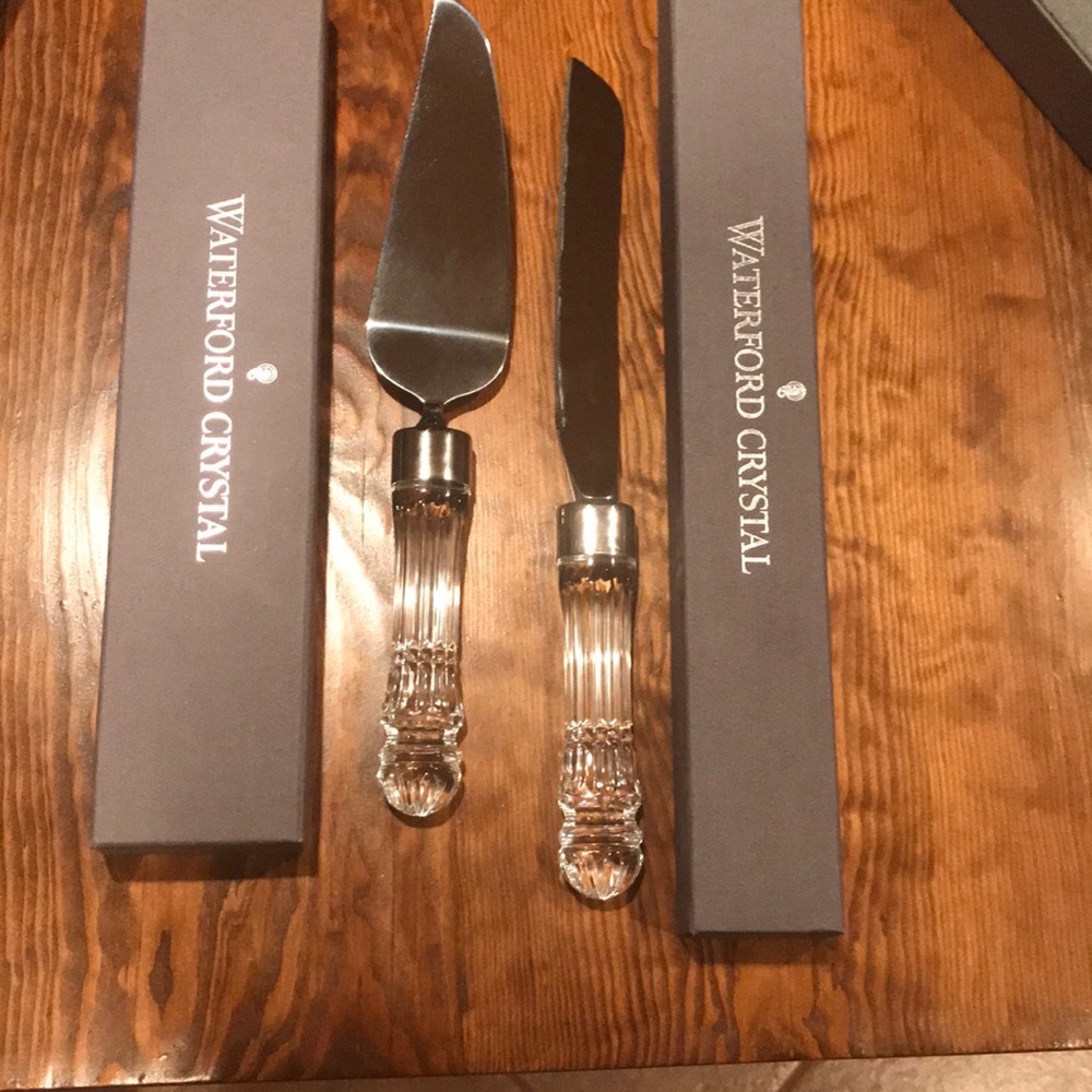 Waterford Crystal Bridal Knife and Cake Server Set